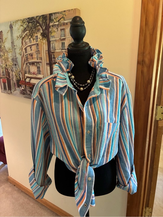Nautica Tops - Nautica Multi-Color Striped Button-Down Shirt